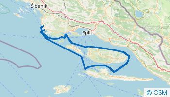 Itinerario de navegación en zona Split desde Kremik
