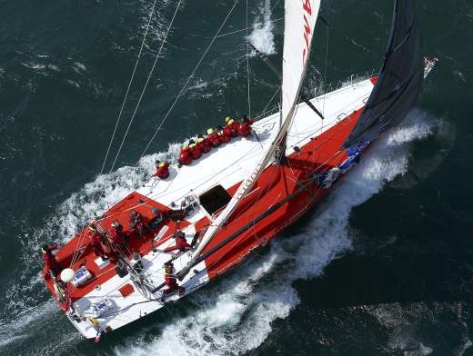 Tripulante de regatas oceánicas en un Volvo 60