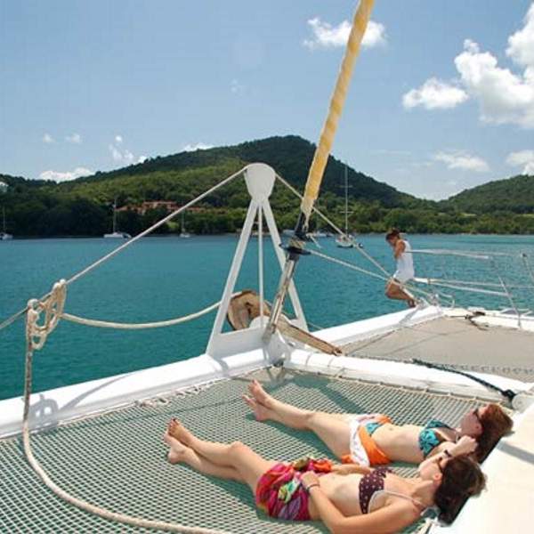 Trampolines para tomar el sol