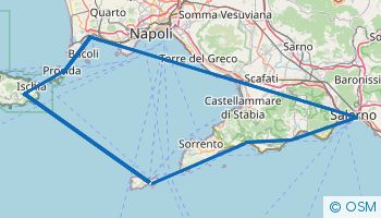Itinerario de navegación desde Salerno