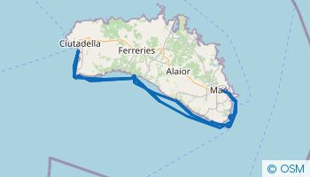Itinerario de navegación en Menorca 