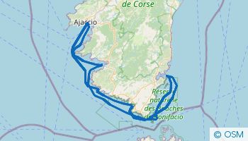Itinerario de navegación en Córcega Sur