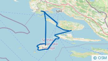 Itinerario de navegación en Dalmacia