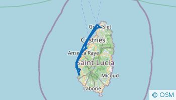 Itinerario de navegación en la Isla de Santa Lucía